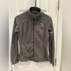 The North Face Fleece‎ Jacket Women's Size S/P Heather Grey Mock Neck Full Zip